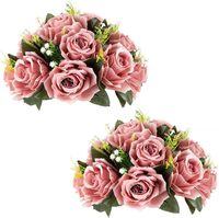 Boules de fleurs artificielles en soie roses florales pour la décoration d'événements, centres de table de mariage, décorations d'intérieur, fleurs rose poudré