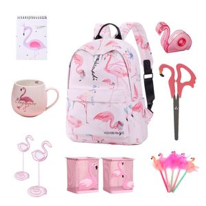 Exchange Gifts Stationery Set Preschool Go to School Supplies Flamingo Pencil <b>Lunch</b> <b>Box</b> Water Bottle - Product Image 1