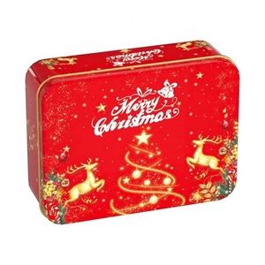Wholesale Recyclable Custom Printed Rectangle Tinplate Gift <b>Box</b> Metal Chocolate <b>Cookie</b> Tin Storage <b>Box</b> - Product Image 5