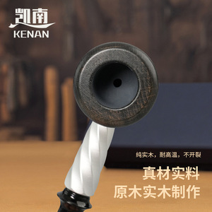 Straight Tobacco Pipe 6Mm Filter Detachable Washable Three Section Traditional Smoking Pipe - Product Image 3