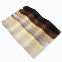 Extensions de cheveux à clips 100 % cheveux humains Remy, légères et confortables pour un usage quotidien, trame double épaisseur avec clips métalliques.