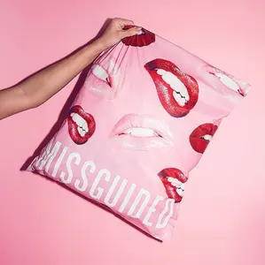 Bolsa de envelopes para roupa, bolsa de envelopes rosa eco-friendly com design personalizado