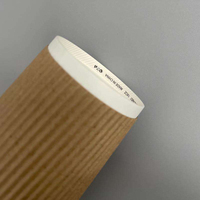 Gobelet en papier kraft compostable et réutilisable à double paroi, enduit de PE, anti-fuite, pour cappuccino et flat white, prix usine, OEM disponible