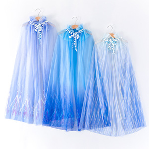 <span class=keywords><strong>Costume</strong></span> de cape longue de princesse Elsa pour Halloween, <span class=keywords><strong>carnaval</strong></span>, Noël, cosplay, déguisement pour les petites filles - Product Image 1