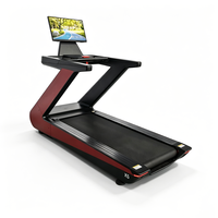 Equipo de Gimnasio Aeróbico con Motor AC de 3HP, Pantalla LED, Inclinación Ajustable de 15-20 km/h, Superficie Antideslizante, Aprobado por CE