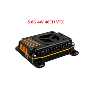 เครื่องส่งสัญญาณวิดีโอ 5.8G 4W 48CH สำหรับโดรน FPV พร้อมระบบป้องกันการไหม้ ตัวเครื่องอะลูมิเนียม ดีไซน์สีส้มดำ - Product Image 1