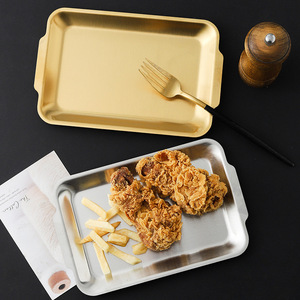 304 thép không gỉ hình chữ nhật phục vụ khay với xử lý đa năng Platter cho nhà bếp Đảng BBQ tự chọn - Product Image 1