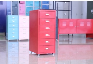 Dòng Đen <span class=keywords><strong>Helmer</strong></span> Sáu Ngăn Kéo Tủ/Mỏng 6 Ngăn Kéo Dọc Kim Loại Tập Tin Tủ Với Bánh Đối Với Hàn Quốc - Product Image 6