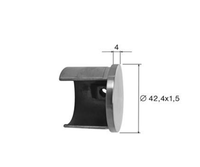 Support d'extrémité de tube pour balustrades en verre de balcon et rampes d'escalier – Embout de rampe en acier inoxydable moderne pour centre commercial