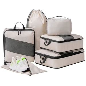 Juego de 6 Bolsas de Almacenamiento, Cubos de Compresión para Viaje, Organizadores de Embalaje para Ropa - Product Image 1