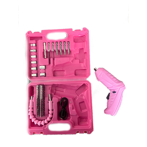 Ananke Tools Nouveau tournevis électrique portable à batterie lithium, kit de perceuse sans fil 47 pièces pour bricolage, 3.6V 3.5N/m couple maximal, rose acier - Product Image 3