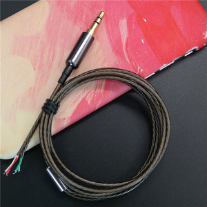 Copper Plated Silver Audio Cable Braided Shield Metal Plug DIY Headphone Wire High End Connector - Product Image 1