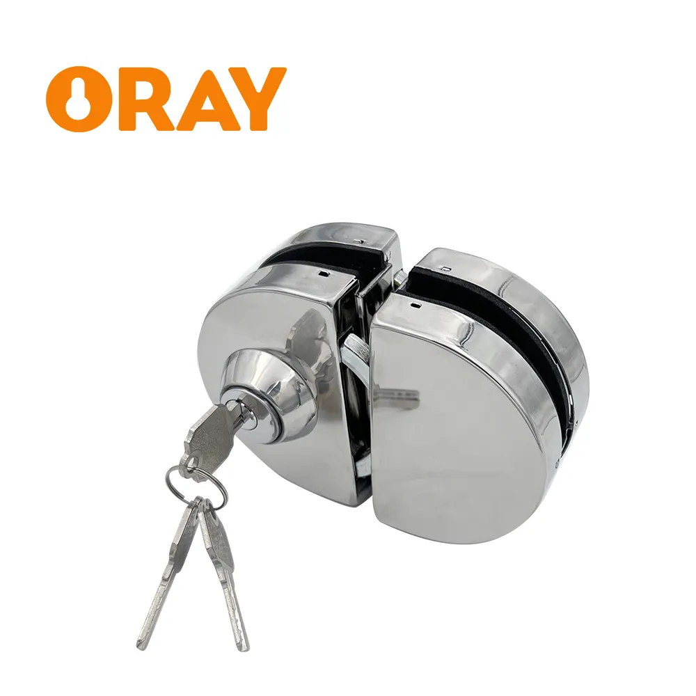 Office Building/ Apartment Double Side 3 Keys with Stainless Steel 304 Cover Zinc Cylinder Iron Central Glass Door Lock