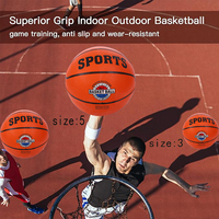 Ballon de basket en caoutchouc de qualité supérieure, gonflable, pour l'extérieur, avec logo personnalisé imprimé, durable, vente en gros