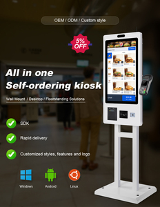 Kiosque de paiement de commande de kiosque de libre-service de 27 pouces avec l'imprimante Android pour le plancher fixé au mur d'hôtel de <span class=keywords><strong>restaurant</strong></span> - Product Image 3