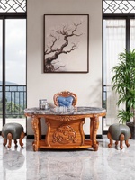 Nouvelle table à thé Kung Fu en bois massif de style européen avec cuisinière à induction et système de remplissage et d'évacuation d'eau à une touche pour la salle de thé à domicile