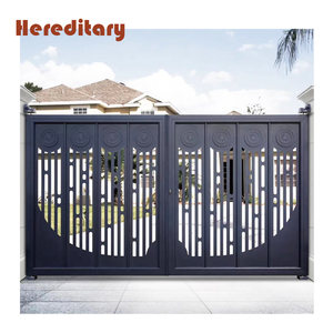 Porte coulissante en porte-à-faux en aluminium Maison moderne Conception de double porte d'entrée Villa Conceptions de porte battante en aluminium - Product Image 1