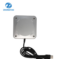 Escáner de Códigos QR para Control de Acceso, Lector de Tarjetas RFID sin Contacto 1D 2D, Lector de Tarjetas NFC con Interfaz USB, Lector de Tarjetas de Escritorio de Plástico ISO