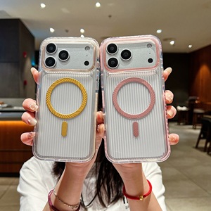 เคสโทรศัพท์แบบใสพร้อมวงแหวนแม่เหล็ก สำหรับ iPhone 18 17 16 15 14 Pro Max  แบบลูกฟูก  ป้องกันแรงกระแทก ป้องกันการตก - Product Image 4