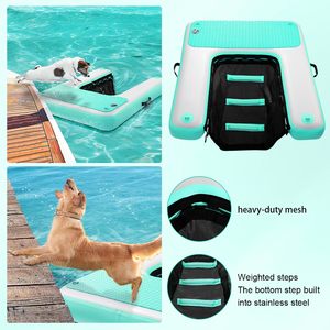 Plataforma Flotante Resistente para Perros, Rampa Inflable Plegable para Mascotas, Plataforma de Escalada Segura para Perros Pequeños, Medianos y Grandes de hasta 220 Libras - Product Image 5