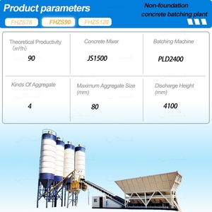 Planta Mezcladora de Concreto FHZS 60/75/90/35 del Fabricante Henan, Planta Dosificadora de Concreto Modular Sin Cimentación, <span class=keywords><strong>Precio</strong></span> Competitivo - Product Image 2