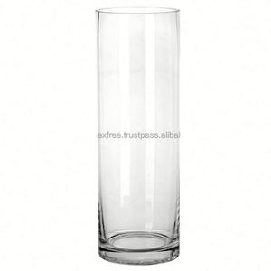 Jarrón de Vidrio Cilíndrico Alto, Moderno, Transparente, de Alta Calidad, para Decoración del Hogar, en Caja Individual, Precio de Fábrica al por Mayor - Product Image 1
