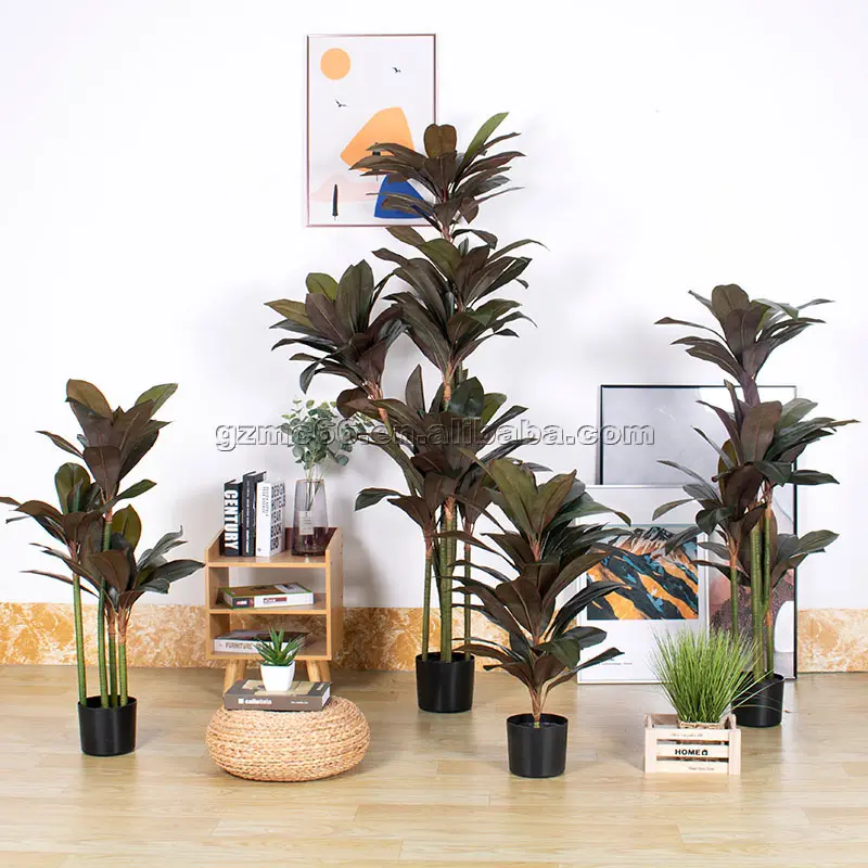 1.7m novo produto vertical plantas de jardim, árvore de banana artificial planta decorativa jardim planta com vaso de cimento para venda