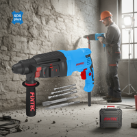 Marteau perforateur multifonctionnel FIXTEC avec BMC et accessoires, marteau de démolition électrique 850W, perceuse à percussion SDS-plus