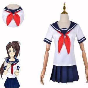 Ecowalson <span class=keywords><strong>Anime</strong></span> Yandere Simulator Ayano Aishi <span class=keywords><strong>Cosplay</strong></span> disfraces niñas escuela JK uniforme mujeres vestidos - Product Image 2