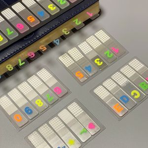 Blocs-notes adhésifs transparents en plastique PET résistant, numérotés de 0 à 9, pour étudiants, avec motif croisé - Product Image 4