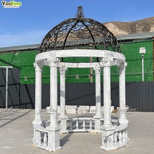 Gazebos <span class=keywords><strong>de</strong></span> mármol blanco a precio al por mayor para jardín exterior <span class=keywords><strong>de</strong></span> alta calidad a <span class=keywords><strong>la</strong></span> venta - Product Image 2