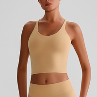 Soutien-gorge de sport sans couture à maintien élevé pour femmes, séchage rapide, respirant, grande taille, type débardeur, bretelles doubles couches