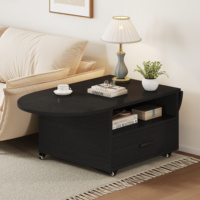 Nouveau design très vendu Mobilier de salon pliable Table basse centrale en bois avec grand espace de rangement