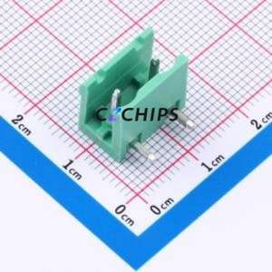 MX2EDGR-7.62-02P-GN01-Cu-A Plug-in Terminal Block Bent Lead Through Hole,P=7.62mm Board-to-Board / Socket Open 1x2P 7.62mm Green - Product Image 1
