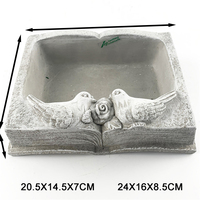 Pot à succulentes de haute qualité en forme d'oiseau, gris ciment classique, pour utilisation au sol, pots et jardinières