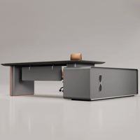 Bureau de direction moderne et luxueux, table d'ordinateur laquée pour le bureau à domicile