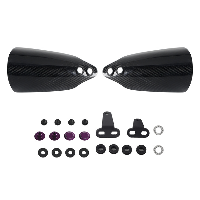 Easy Installation Carbon Fiber Hand Guards for Harley Dyna/Softail/Road King/Sportster 1996-2017|Scratch Resistant