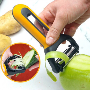 Ustensiles de cuisine professionnels 3 en 1 en acier inoxydable, lame tranchante, trancheuse à fruits, éplucheur de légumes avec ouvre-bouteille - Product Image 3