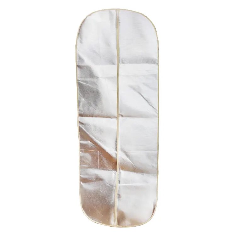 Eco friendly custom logo printed promotional wedding dress laminated non woven garment bag
