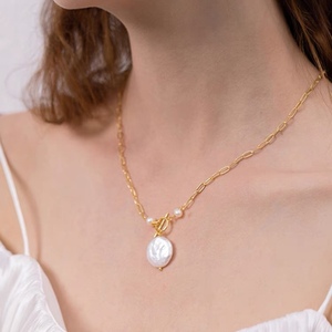 Collier en perles d'eau douce naturelles baroques Wenchi 2024, origine Chine, élégant, polyvalent, luxe léger, chaîne de pull haut de gamme - Product Image 4