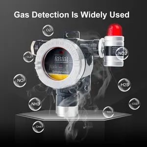 Detector de fugas de gas único fijo de alta sensibilidad Alarma de monóxido de carbono con luz y pantalla LED