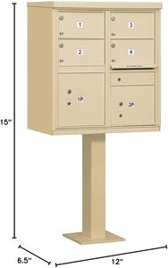 Buzones de <span class=keywords><strong>Correo</strong></span> Grises para Exterior, Cumplen con las Normas de la USPS, para Apartamentos, con Cerradura de Llave, de Acero, para Correos - Product Image 6