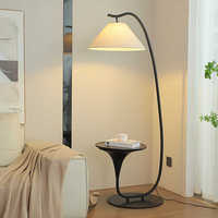 Table d'appoint créative de luxe léger et antique avec lampadaire, style raffiné pour villa, maison, salon, table à thé rétro