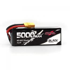 CNHL黑色系列5000mAh 22.2V 6S 65C Lipo电池，带XT90插头，用于飞机直升机喷气式喷气式飞机Edf Speedrun - Product Image 4