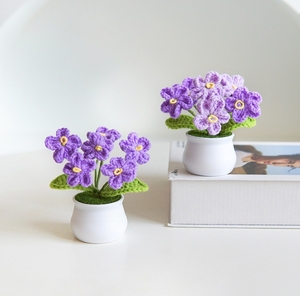 Hoa Dệt Kim Thành phẩm bán buôn Crochet sợi dệt nhỏ brood bó hoa sáng tạo Ngày Valentine - Product Image 5