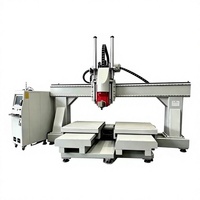 Machine de gravure CNC automatique à double station 5 axes pour mousse et bois, haute efficacité, pour sculpture 3D en EPS et moulage en mousse perdue, routeur CNC