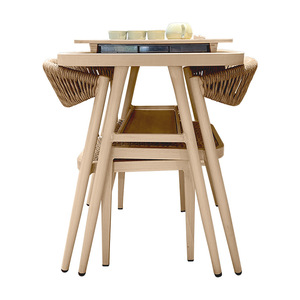 Ensemble de table et de chaises de balcon <span class=keywords><strong>d</strong></span>'extérieur, trois chaises en PE, design moderne et simple, imperméable, protection solaire, protection UV pour les petits espaces - Product Image 3