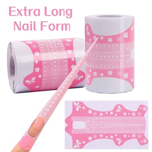 Moldes de Uñas Extra Largos, Doble Uso, para Gel Acrílico Suave, Extensión de Uñas, Diseño Francés, Mariposa - Product Image 4