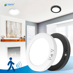 <span class=keywords><strong>Plafonnier</strong></span> <span class=keywords><strong>LED</strong></span> Dimmable pour <span class=keywords><strong>Salle</strong></span> <span class=keywords><strong>de</strong></span> <span class=keywords><strong>Bain</strong></span> avec Mode Capteur 7 Pouces 12W Blanc Noir Garantie 5 Ans - Product Image 1