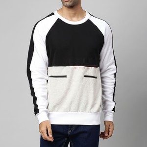 Sudadera de cuello redondo de lana de algodón para hombre, ropa informal Lisa suelta para ropa de calle de invierno, servicio OEM ODM, patrón sólido - Product Image 1